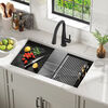 32” Workstation Kitchen Sink Undermount 16 Gauge Stainless Steel Single Bowl with WorkFlow™ Ledge and Accessories